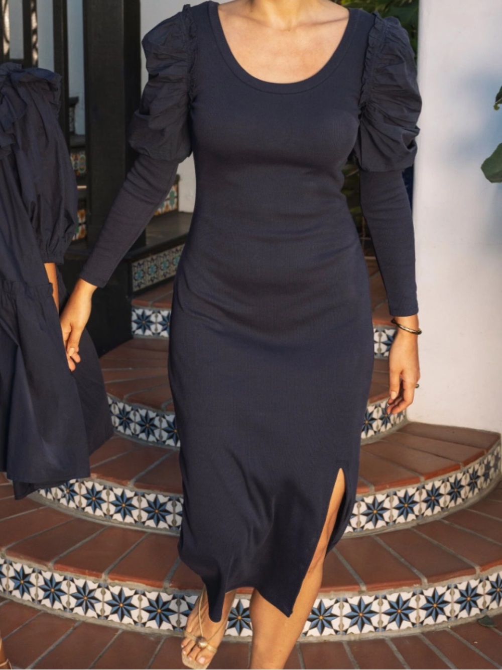 Cleobella Midnight Blue Long Sleeve Dress